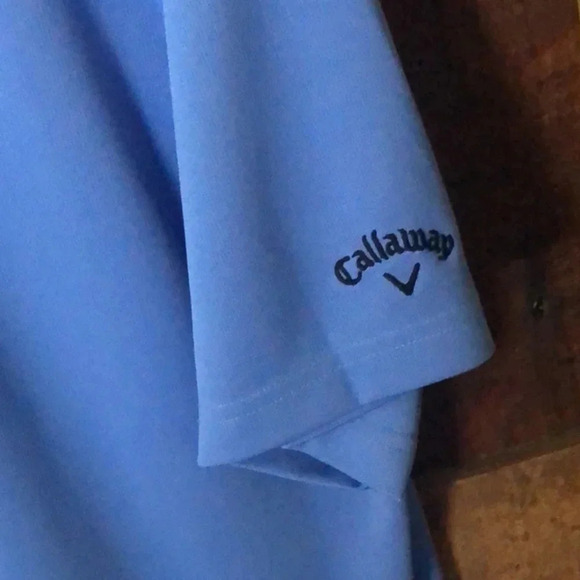 Callaway Blue Short Sleeve Golf Polo Shirt Men’s - Picture 3 of 4